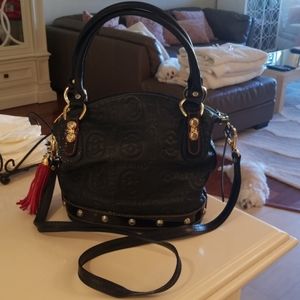 Leather hand bag